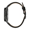 Thumbnail Image 2 of Men's Bulova Automatic Collection Black IP Leather Strap Watch with Black and Silver Skeleton Dial (Model: 98A304)