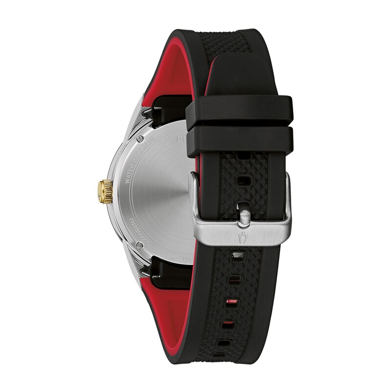 Main Image 3 of Men's Bulova Millennia Black IP and Gold-Tone Strap Watch with Black Dial (Model: 98C146)