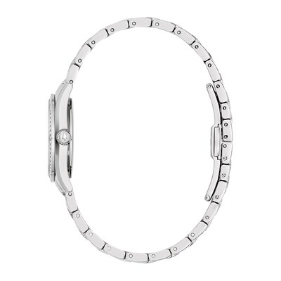 Ladies' Bulova Crystal Accent Silver-Tone Watch with Mother-of-Pearl Dial (Model: 96L311)