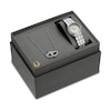 Thumbnail Image 1 of Ladies' Bulova Crystal Accent Watch with Mother-of-Pearl Dial and Heart Necklace Set (Model: 96X161)
