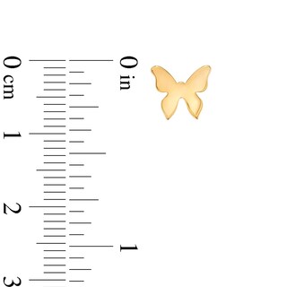 Cutout Butterfly Stud Earrings in 10K Gold