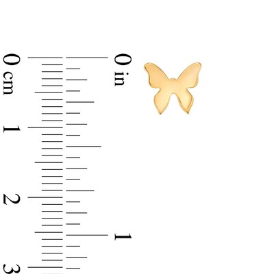 Cutout Butterfly Stud Earrings in 10K Gold
