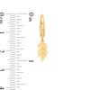 Thumbnail Image 3 of Cutout Leaf Dangle 25.0mm Hoop Earrings in 10K Gold