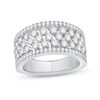 Thumbnail Image 1 of 1.45 CT. T.W. Diamond Edge Spaced Multi-Row Band in 14K White Gold