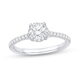 1.00 CT. T.W. Diamond Hidden Halo Engagement Ring in Platinum (F/I1)