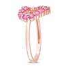 Thumbnail Image 3 of Pink Sapphire Outline Heart Ring in 10K Rose Gold