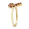 Garnet Outline Heart Ring in 10K Gold