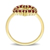 Garnet Outline Heart Ring in 10K Gold