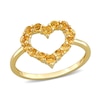 Thumbnail Image 1 of Citrine Outline Heart Ring in 10K Gold