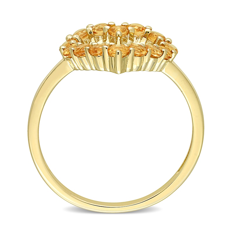 Main Image 5 of Citrine Outline Heart Ring in 10K Gold