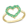 Thumbnail Image 1 of Emerald Outline Heart Ring in 10K Gold