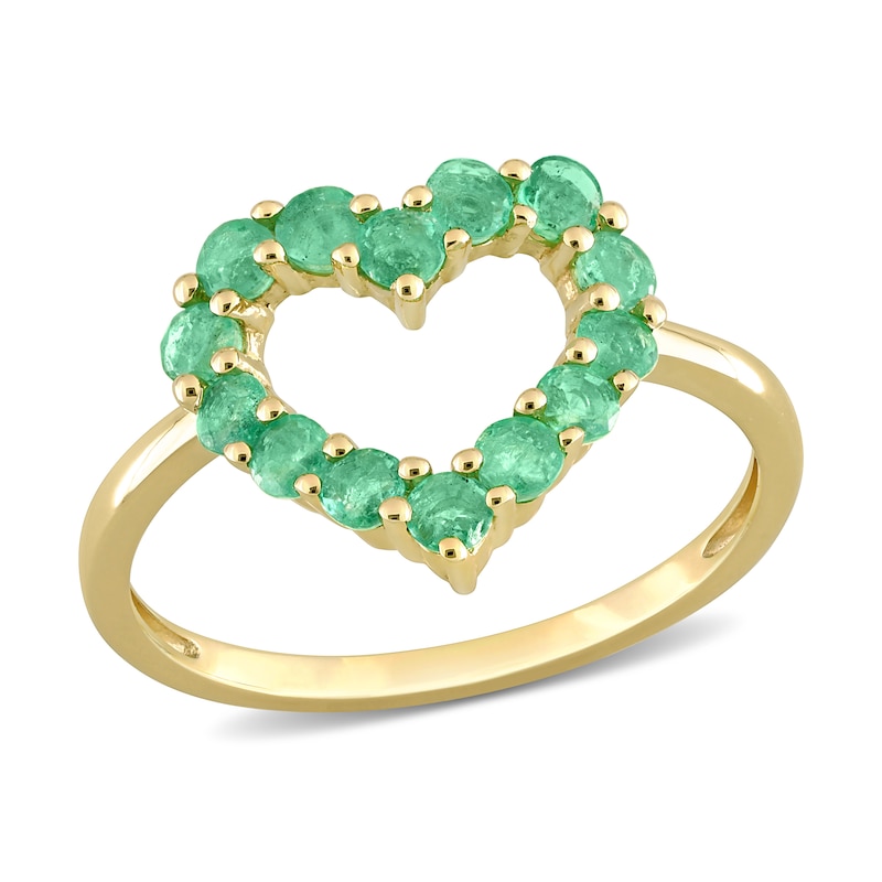 Emerald Outline Heart Ring in 10K Gold|Peoples Jewellers