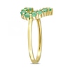 Thumbnail Image 3 of Emerald Outline Heart Ring in 10K Gold