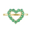 Thumbnail Image 4 of Emerald Outline Heart Ring in 10K Gold