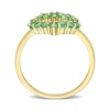 Thumbnail Image 5 of Emerald Outline Heart Ring in 10K Gold