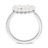 Thumbnail Image 5 of Freshwater Cultured Pearl Outline Heart Ring in 14K White Gold