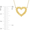 Citrine Outline Heart Necklace in 10K Gold - 17"