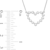 Thumbnail Image 3 of Freshwater Cultured Pearl Outline Heart Necklace in 14K White Gold-17"
