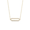 Thumbnail Image 0 of Italian Brilliance™ Diamond-Cut Sideways Paper Clip Necklace in 14K Two-Tone Gold