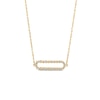 Diamond-Cut Sideways Paper Clip Necklace in 14K Two-Tone Gold