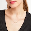Thumbnail Image 1 of Italian Brilliance™ Diamond-Cut Sideways Paper Clip Necklace in 14K Two-Tone Gold