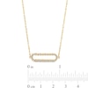 Thumbnail Image 3 of Italian Brilliance™ Diamond-Cut Sideways Paper Clip Necklace in 14K Two-Tone Gold