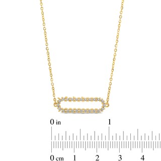 Diamond-Cut Sideways Paper Clip Necklace in 14K Two-Tone Gold
