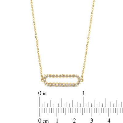 Diamond-Cut Sideways Paper Clip Necklace in 14K Two-Tone Gold