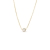 Thumbnail Image 3 of Diamond-Cut Solitaire-Style Necklace in 14K Two-Tone Gold