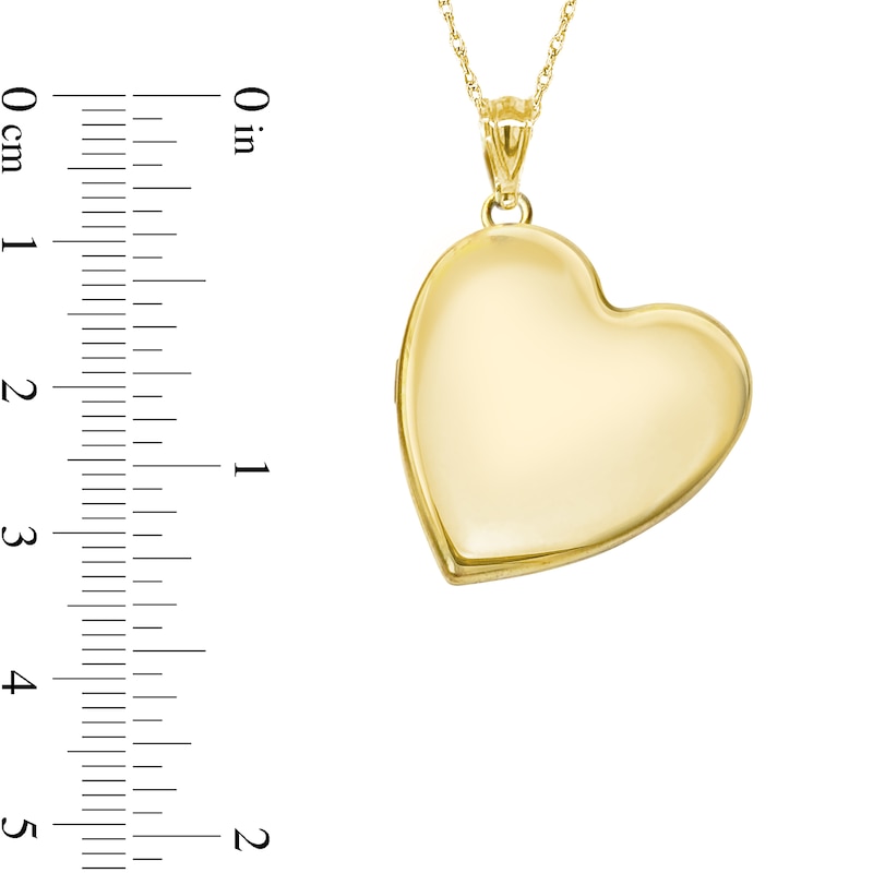 Main Image 4 of Engravable Tilted Heart Locket in Sterling Silver (1-2 Images and 1 Line)