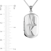 Thumbnail Image 4 of Men's Engravable Dog Tag Style Locket in Sterling Silver (2 Images and Initials) - 22&quot;
