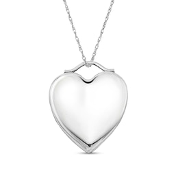 Engravable Heart Locket in Sterling Silver (1-2 Images and 1 Line)