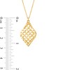 Thumbnail Image 4 of Puffed Lattice Flame Pendant in 14K Gold