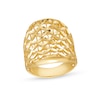 Thumbnail Image 1 of Diamond-Cut Floral Lattice Ring in 14K Gold