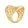 Thumbnail Image 3 of Diamond-Cut Floral Lattice Ring in 14K Gold