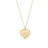 Thumbnail Image 1 of Puffed Lattice Heart Pendant in 14K Gold