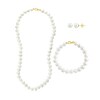 EFFY™ Collection 7.5-8.0mm Freshwater Cultured Pearl Strand Necklace, Strand Bracelet and Stud Earrings Set in 14K Gold