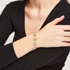 Thumbnail Image 2 of Puffed Lattice Hearts Line Bracelet in 14K Gold - 7.5"