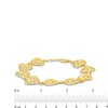 Thumbnail Image 4 of Puffed Lattice Hearts Line Bracelet in 14K Gold - 7.5"