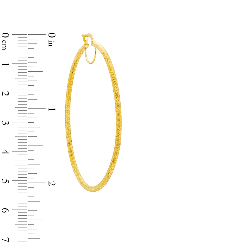 Diamond-Cut 50.0mm Hoop Earrings in 14K Gold