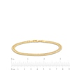 Thumbnail Image 3 of Diamond-Cut 4.6mm Curb Chain Bracelet in Hollow 14K Two-Tone Gold - 7.5"
