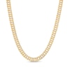 Thumbnail Image 0 of Diamond-Cut 4.6mm Curb Chain Necklace in Hollow 14K Two-Tone Gold - 18"