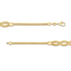 Oval Infinity Braid Bracelet in Solid 14K Gold - 7.5"