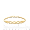 Thumbnail Image 3 of Italian Brilliance™ Oval Infinity Braid Bracelet in Solid 14K Gold - 7.5"