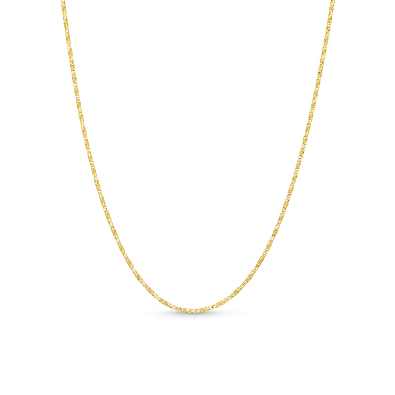 0.9mm Box Chain Necklace in Solid 14K Gold - 18"