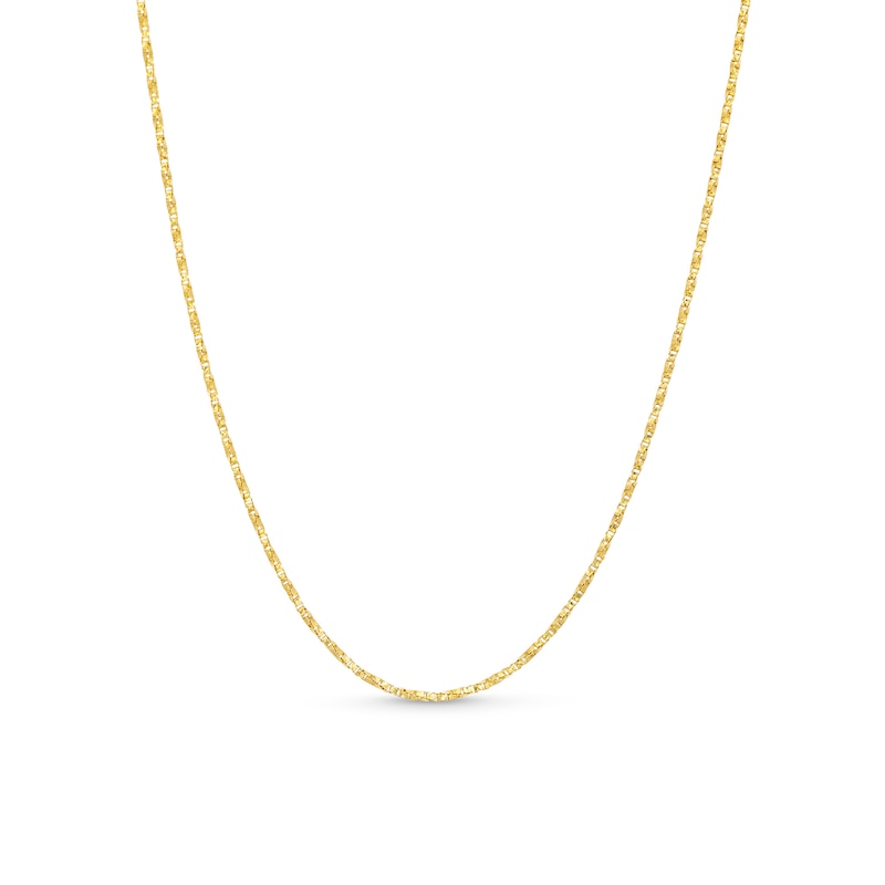 Main Image 1 of 0.9mm Box Chain Necklace in Solid 14K Gold - 18"