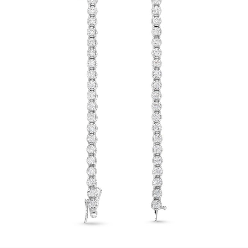 10.00 CT. T.W. Certified Lab-Created Diamond Diamond Tennis Necklace in 10K White Gold (I/I1) - 18"