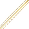 Thumbnail Image 0 of Paper Clip, Herringbone and Valentino Triple Strand Bracelet in 14K Gold - 8.0"