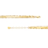 Thumbnail Image 1 of Paper Clip, Herringbone and Valentino Triple Strand Bracelet in 14K Gold - 8.0"