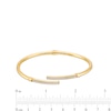 Thumbnail Image 1 of Glitter Enamel Bypass Open Bangle in 14K Gold - 7.25"